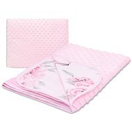 COSING Minky nyári takaró 100×75 cm - Pünkösdirózsák flamingókkal, rózsaszín - Pléd