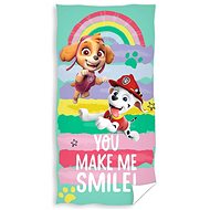 CARBOTEX Paw Patrol Rainbow Paws 70×140cm - Children's Bath Towel