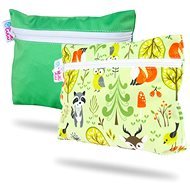 PETIT LULU small bag 2 pcs (green, forest animals) - Bag