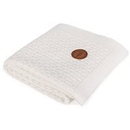 CEBA knitted blanket in gift box cream color, 90 × 90 cm - Blanket