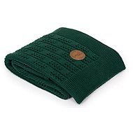CEBA deka pletená v darčekovom balení Rybia kosť Emerald, 90 × 90 cm - Deka