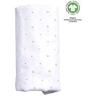 MOTHERHOOD muslin diaper BIO XXL Pink and Black Dots, 130 × 130 cm - Cloth Nappies