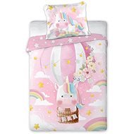 FARO detské balvnené obliečky Jednorožec 100 × 135 cm - Detská posteľná bielizeň