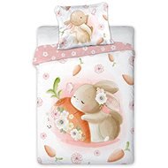 FARO detská bavlnená posteľná bielizeň  Zajačik 100 × 135 cm - Detská posteľná bielizeň
