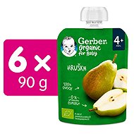GERBER Organic kapsička hruška 6× 90 g - Meal Pocket