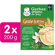 GERBER Organic nemléčná kaše s příchutí vanilky 2× 200 g - Dairy-Free Porridge