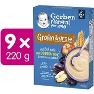 GERBER Natural milk porridge wheat-oat apple and plum 9×220 g - Milk Porridge