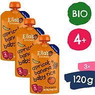 Ella's Kitchen BIO Children's rice, banana and apricot (3×120 g) - Meal Pocket