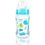 BabyOno Anticolic Bottle with Wide Neck, 240ml - Blue - Baby Bottle