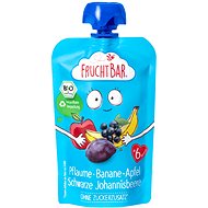 FruchtBar Organic fruit pocket with apple, banana, plum and blackcurrant 100 g - Meal Pocket