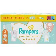 PAMPERS Premium Care darčekový box veľkosť 3 (120 ks) + obrúsky Aqua Pure 48 ks - Jednorazové plienky