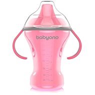BabyOno non-leaking cup with soft mouthpiece 260 ml, pink - Baby cup