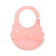 BabyOno silicone bib with heart fastening - Bib