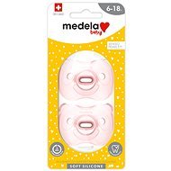 MEDELA Baby Soft All-Silicone Soother Girl 6-18 m, 2 pcs - Dummy