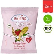 FruchtBar Organic millet and strawberry crisps 3×30 g - Crisps for Kids