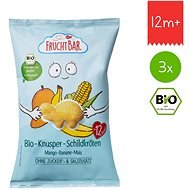 FruchtBar BIO chrumky korytnačky kukurica, mango a banán 3× 30 g - Chrumky pre deti