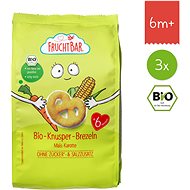 FruchtBar Organic pretzels with corn and carrots unsalted 3×25 g - Crisps for Kids