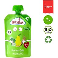 FruchtBar BIO 100% recyclable fruit pocket with pear, cucumber and spelt 3×100 g - Meal Pocket