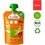 FruchtBar BIO 100% recyclable fruit capsule with apple, orange, banana and oats 3×100 g - Meal Pocket