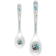 Canpol Babies Exotic Animals melamine spoons 2 pcs, grey - Children's Cutlery