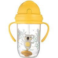 Canpol Babies non-spillable cup with straw and weight Exotic Animals 270 ml, yellow - Baby cup