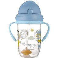 Canpol Babies non-spillable cup with straw and weight Bonjour Paris 270 ml, blue - Baby cup