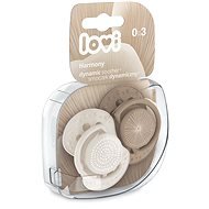 LOVI Harmony Silicone Dynamic Soother 0-3 m, brown 2 pcs - Dummy