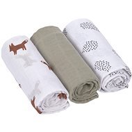 Lässig Swaddle Burp Blanket Little Forest Fox 60 × 60 cm - Cloth Nappies
