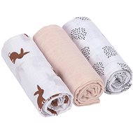 Lässig Swaddle Burp Blanket Little Forest Rabbit 60 × 60 cm - Cloth Nappies