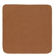Lässig Muslin Hooded Towel Rust, 90 × 90 cm - Gyerek fürdőlepedő