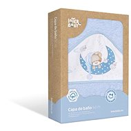INTERBABY terry towel teddy bear sleeping, blue - Children's Bath Towel