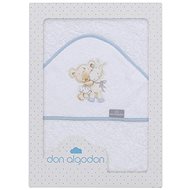 INTERBABY terry towel marco bear, white and blue - Children's Bath Towel