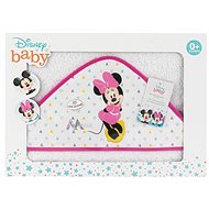 INTERBABY frottír törölköző Minnie, fehér/rózsaszín - Gyerek fürdőlepedő
