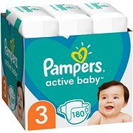 PAMPERS Active Baby vel. 3 (180 ks) - Jednorazové plienky