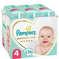 PAMPERS Premium Care 4-es méret (136 db) - Eldobható pelenka