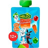 HELLO ovocná kapsička s mrkvou 12× 100 g - Kapsička pre deti