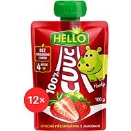 HELLO CUUC 100% fruit capsule with strawberries 12×100 g - Meal Pocket