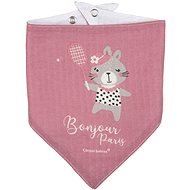 Canpol babies mušelínový slintáčik Bonjour Paris ružový, 2 ks - Podbradník