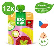 BIOnek Organic apple, strawberry and banana 12×90 g - Meal Pocket