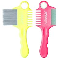 VITAMMY Fino Lice and Nit Comb Set, Yellow/Pink - Lice Comb
