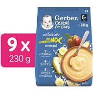 GERBER Cereal milk porridge Goodnight fruit 9× 230 g - Milk Porridge