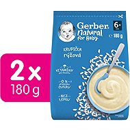 GERBER Natural rýžová krupička 2× 180 g - Dairy-Free Porridge
