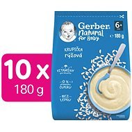 GERBER Natural rýžová krupička 10× 180 g - Dairy-Free Porridge