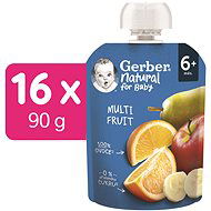 GERBER Natural kapsička multifruit 16× 90 g - Kapsička pre deti