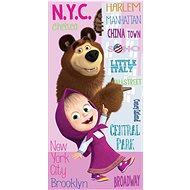 Jerry Fabrics Masha and Bear 70×140 cm - Children's Bath Towel
