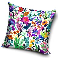 CARBOTEX povlak na polštářek barevné květy 40×40 cm - Povlak na polštář