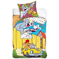 CARBOTEX povlečení Tom a Jerry ve žlutém autíčku 140×200 cm - Povlečení