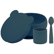 MINIKOIOI set na stolování BLW I, Deep Blue - Children's Dining Set