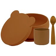 MINIKOIOI set na stolování BLW I, Woody Brown - Children's Dining Set
