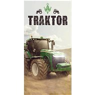 Jerry Fabrics Traktor Green 70×140 cm - Gyerek fürdőlepedő